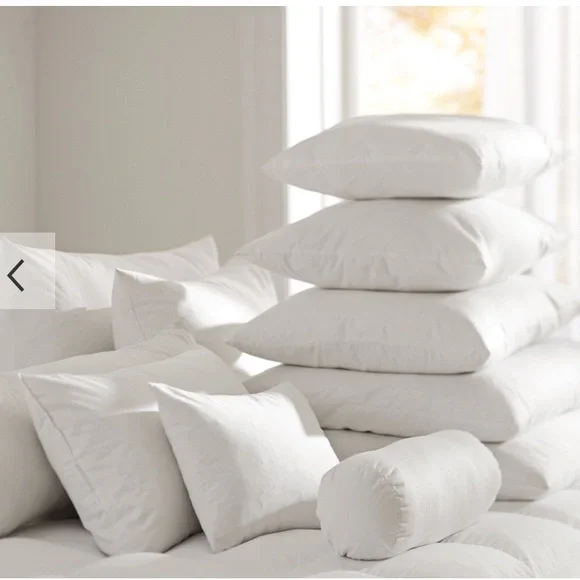 Set of 2 like new Pottery Barn down alternative pillow inserts euro 26 x 26 - Picture 2 of 3